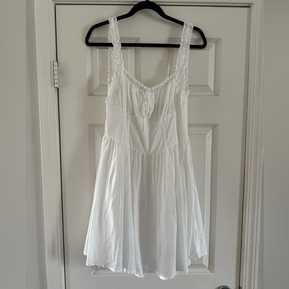 Princess Polly white baby doll ruffle detail women’s dress size 8